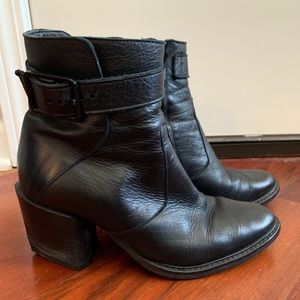 Helmut Lang leather ankle boots